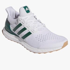 Men’s Adidas Ultraboost 1.0 White/Collegiate Green/Gum size 7.5